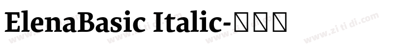 ElenaBasic Italic字体转换